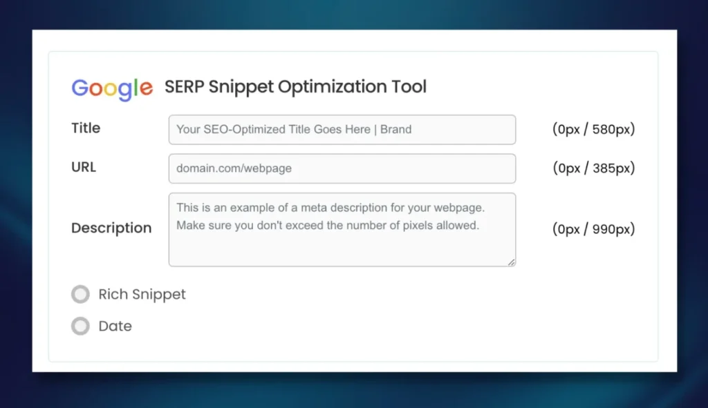 Google SERP Snippet Optimizer