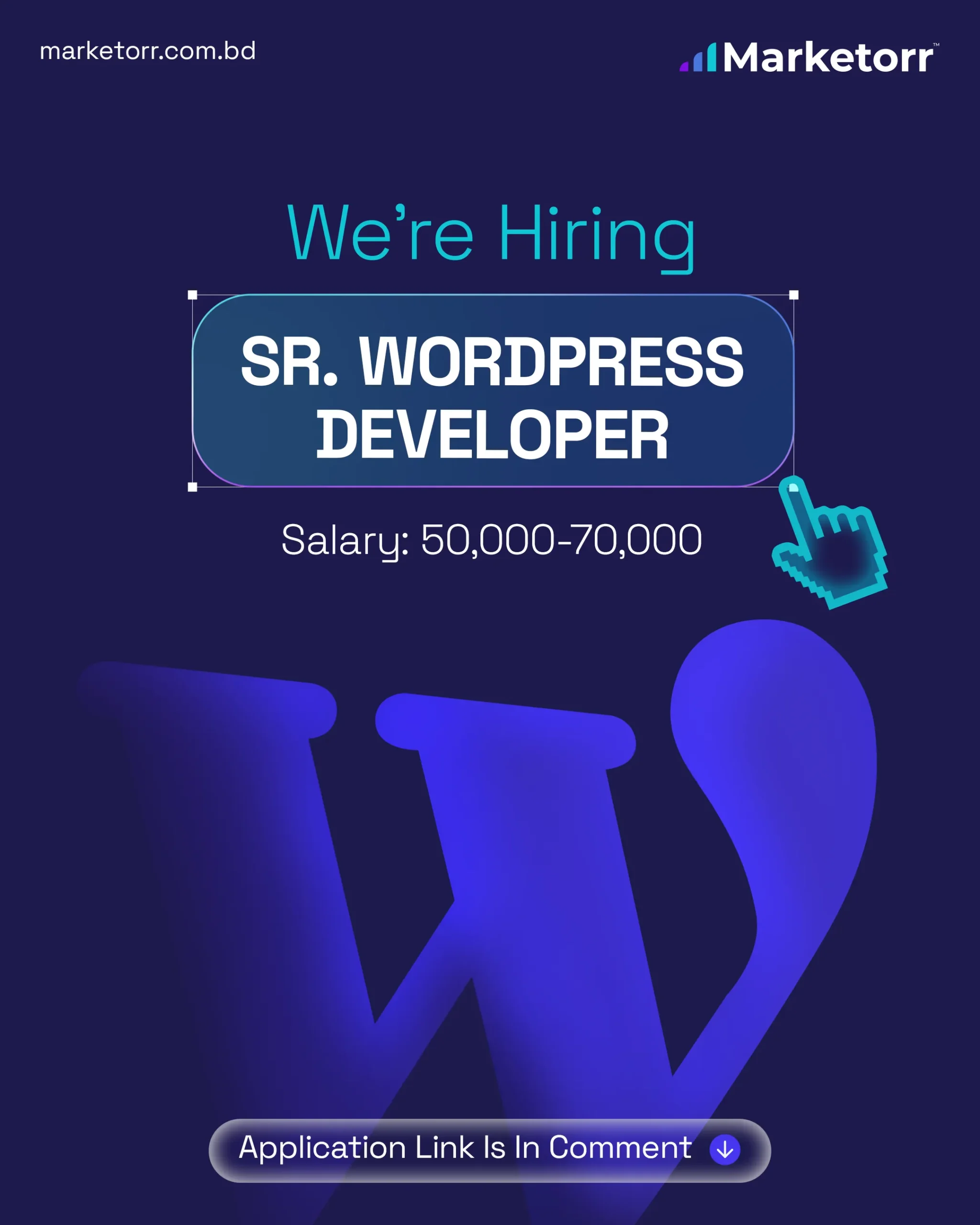 website developer hiring poster