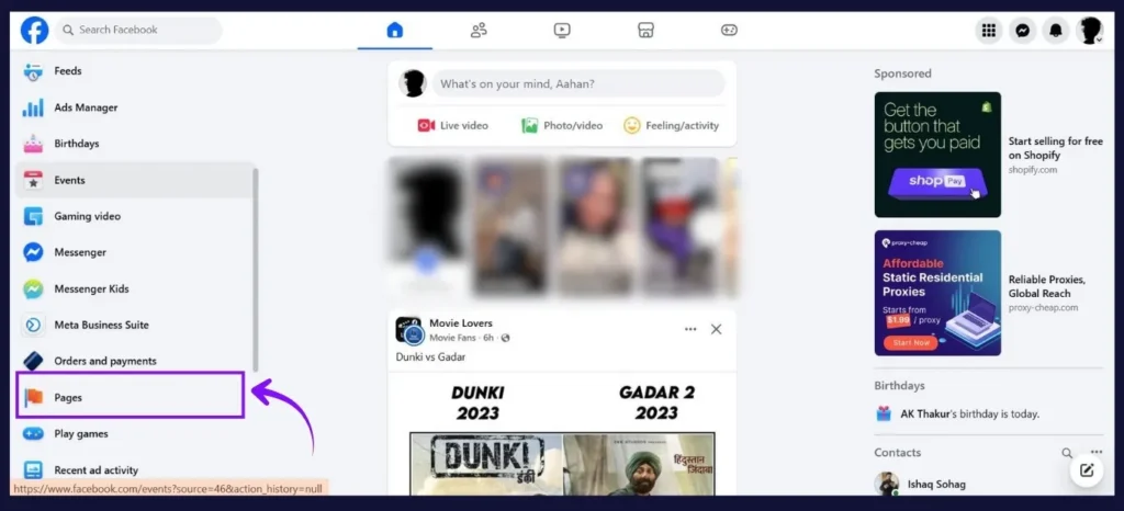 create page