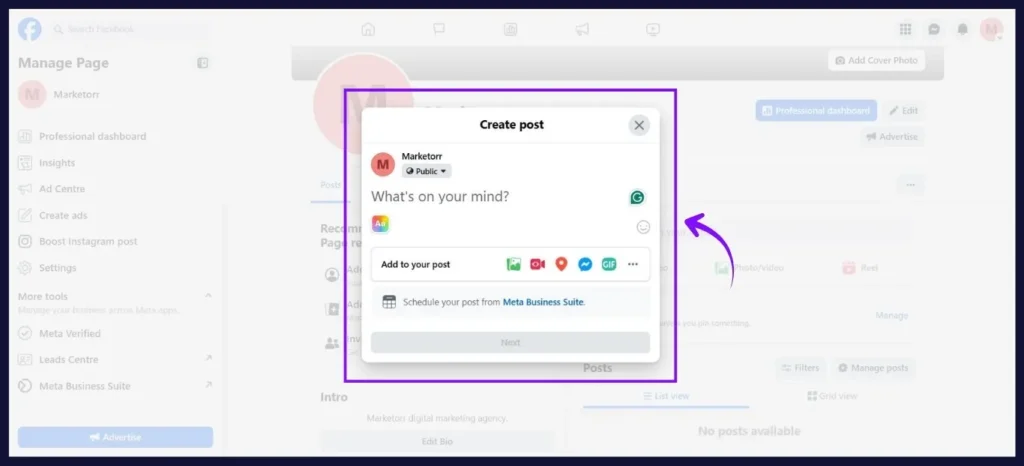 create post